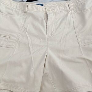 Dockers Cream Flat Front Shorts